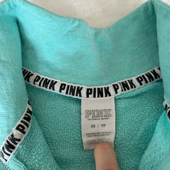 PINK teal quarter zip - Picture 2 of 3